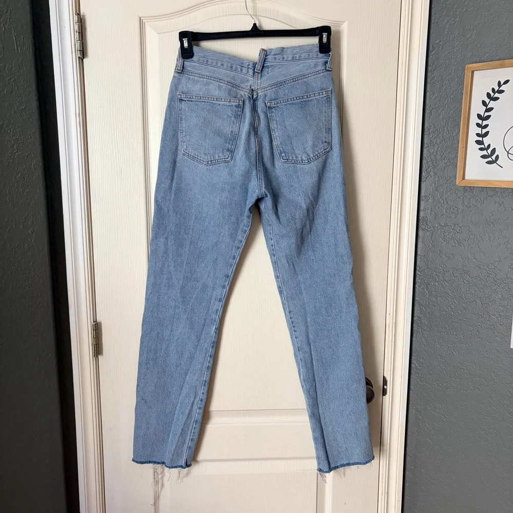 AGOLDE Criss Cross Straight Denim Jeans, Dimension, 26 - Picture 6 of 14